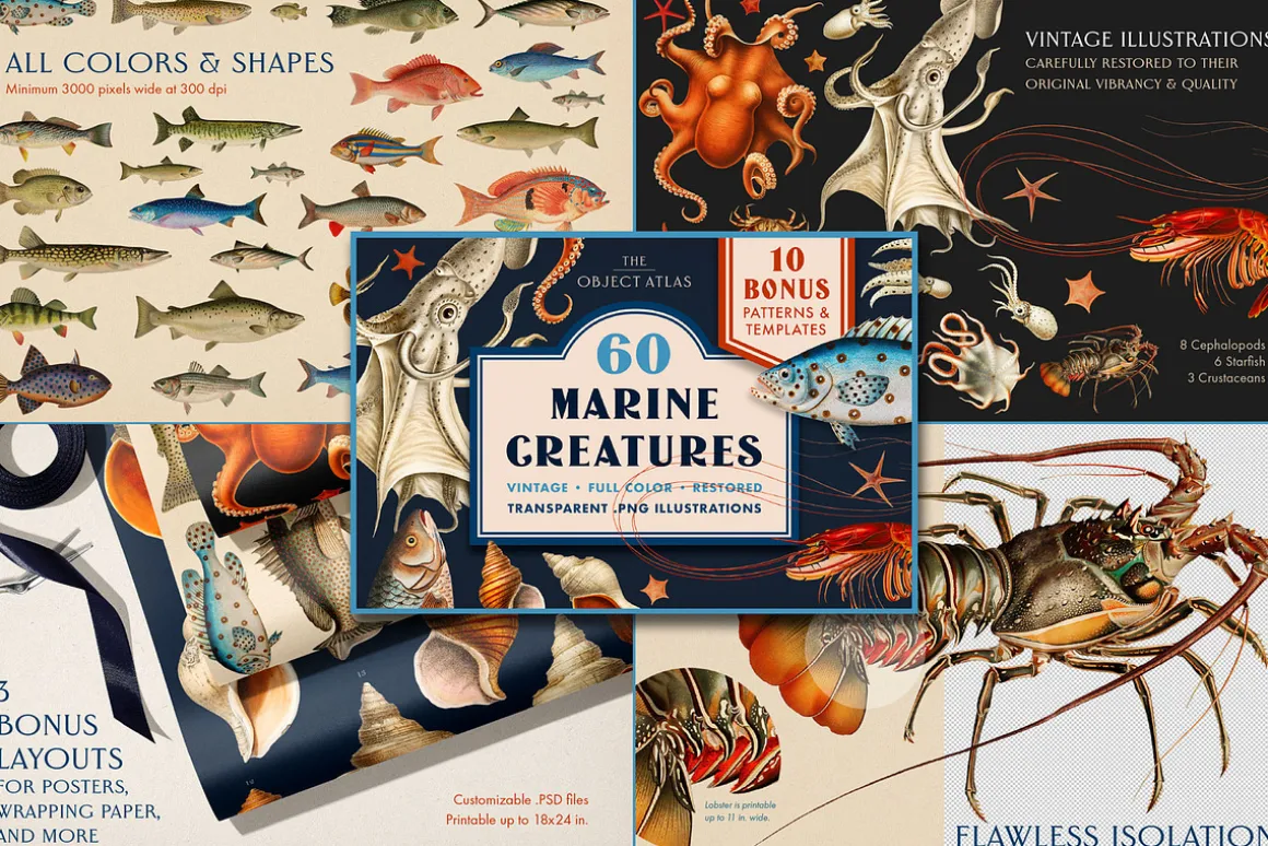 BUNDLE: 375 Vintage Clipart 6-in-1