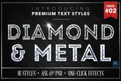 BUNDLE: Diamond & Metal Text Styles