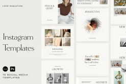 BUNDLE Instagram Templates Canva PS