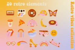 BUNDLE Retro groovy 70s - 5 in 1