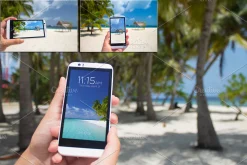 Bundle, Smartphone, 11 Mock Up,Beach