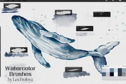 BUNDLE Watercolor Procreate Brushes