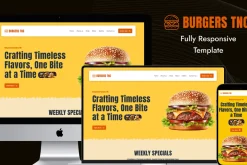 Burgers TNC, Restaurant Web Template