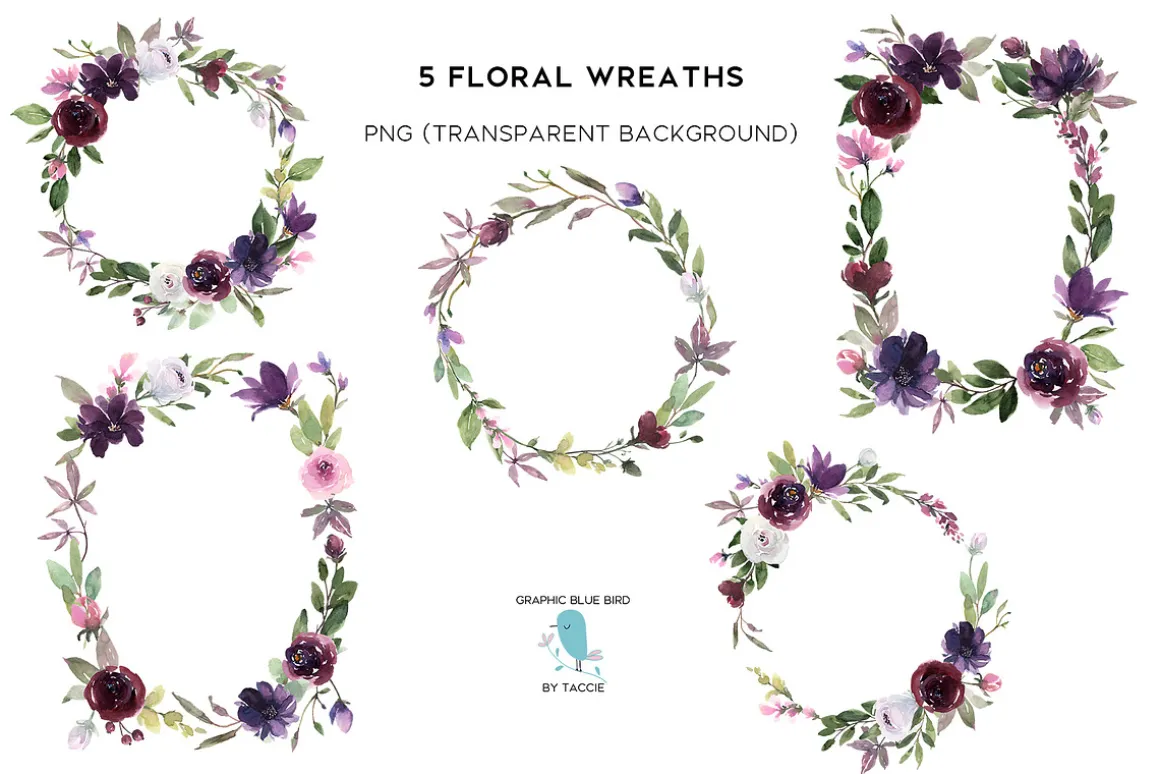 Burgundy & Plum Floral Design Kit