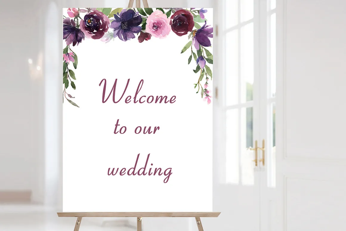 Burgundy & Plum Floral Design Kit