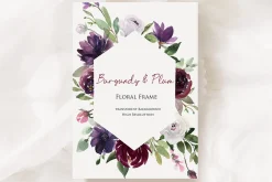 Burgundy & Plum Floral Design Kit