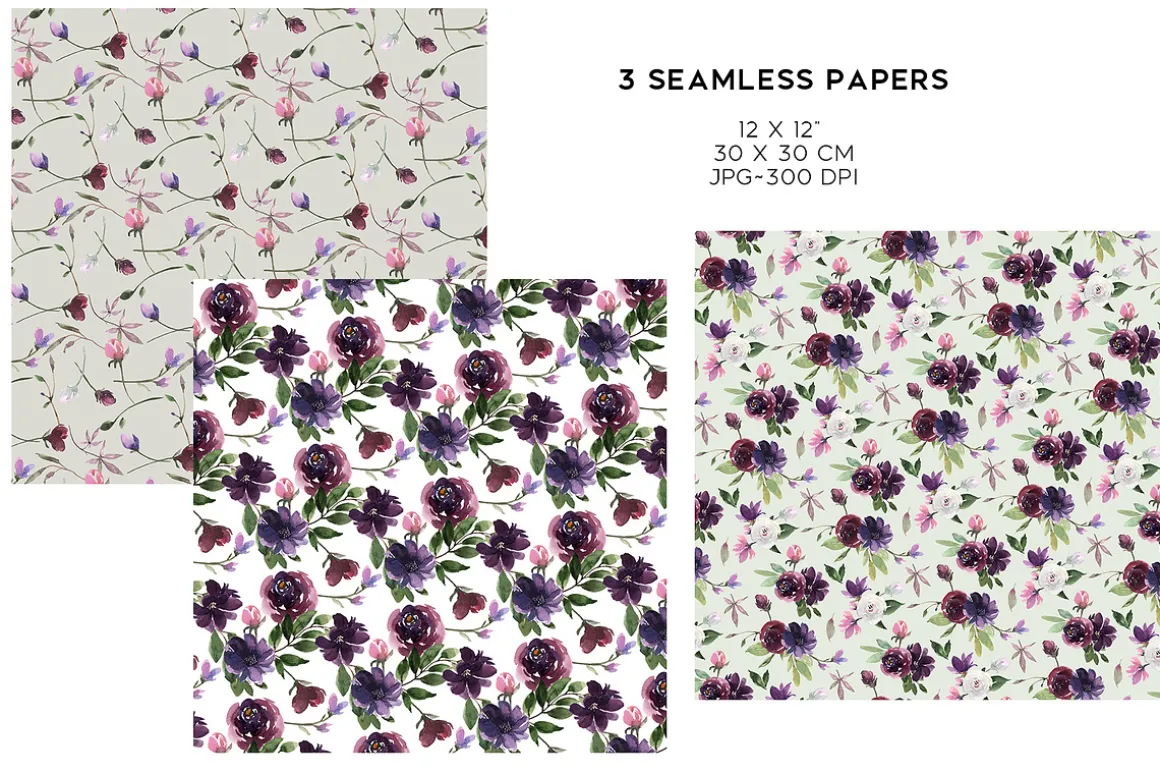 Burgundy & Plum Floral Design Kit