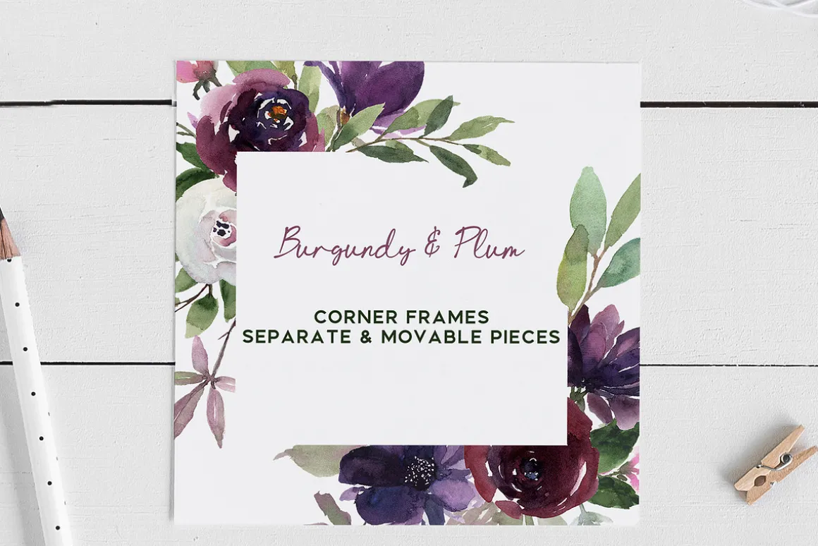 Burgundy & Plum Floral Design Kit