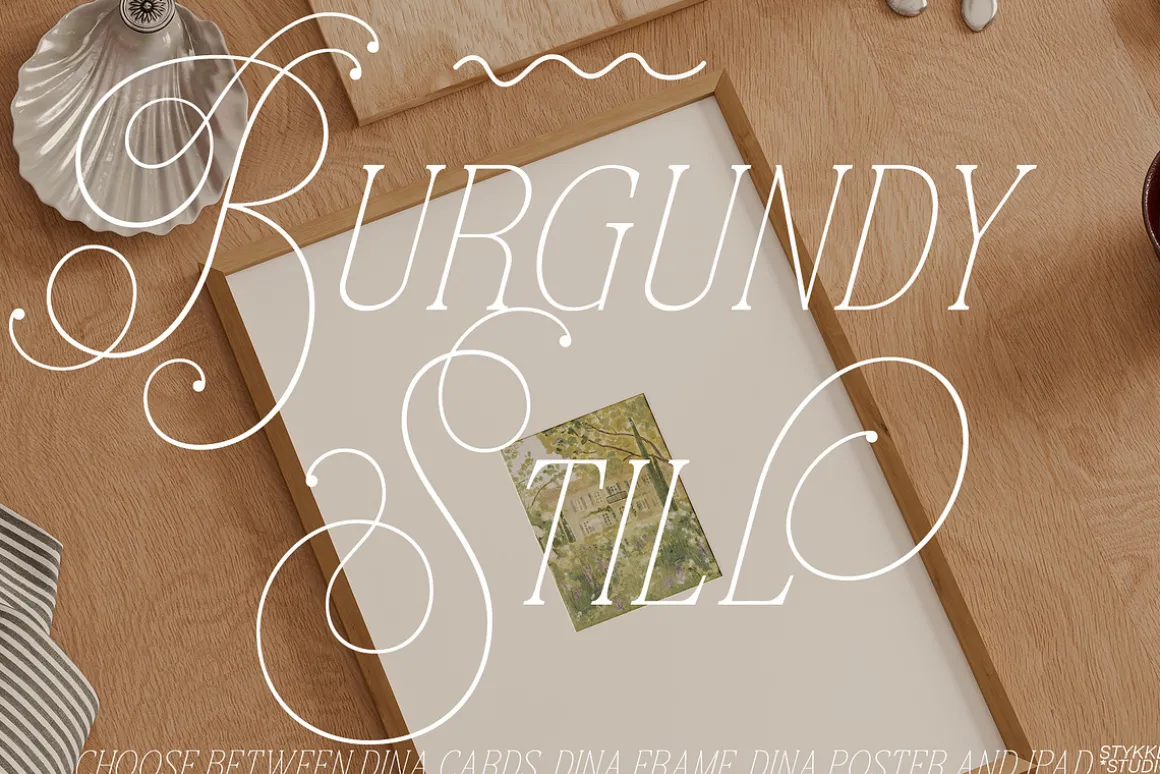 BURGUNDY | frame mockup with mat