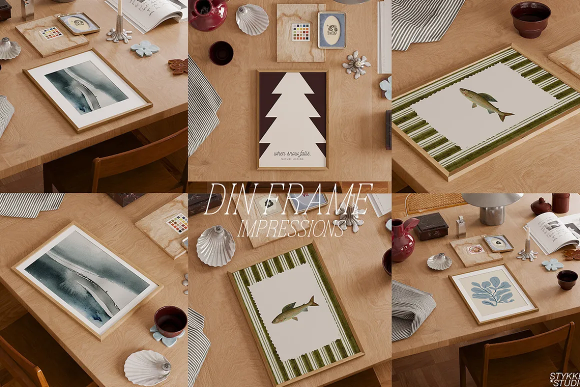 BURGUNDY | frame mockup with mat