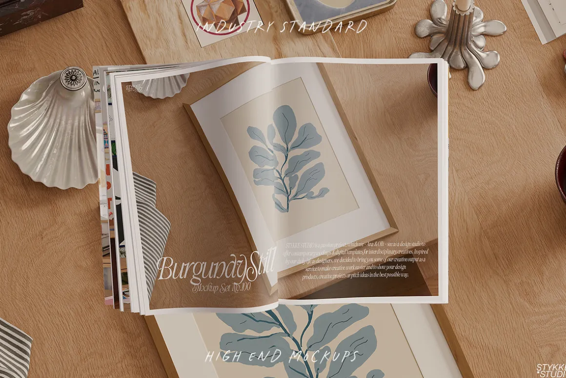 BURGUNDY | frame mockup with mat