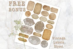 Burnt Edge Vintage Scrapbook Papers