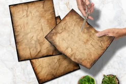 Burnt Edge Vintage Scrapbook Papers