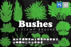 Bushes Grass Photoshop Stamp Brushes