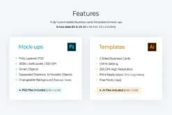 Business card Template & Mock-up