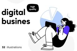 Business Concept illustrations. Mega