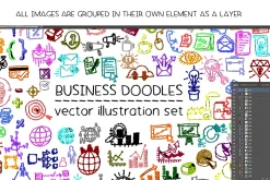 Business doodles - illustration set