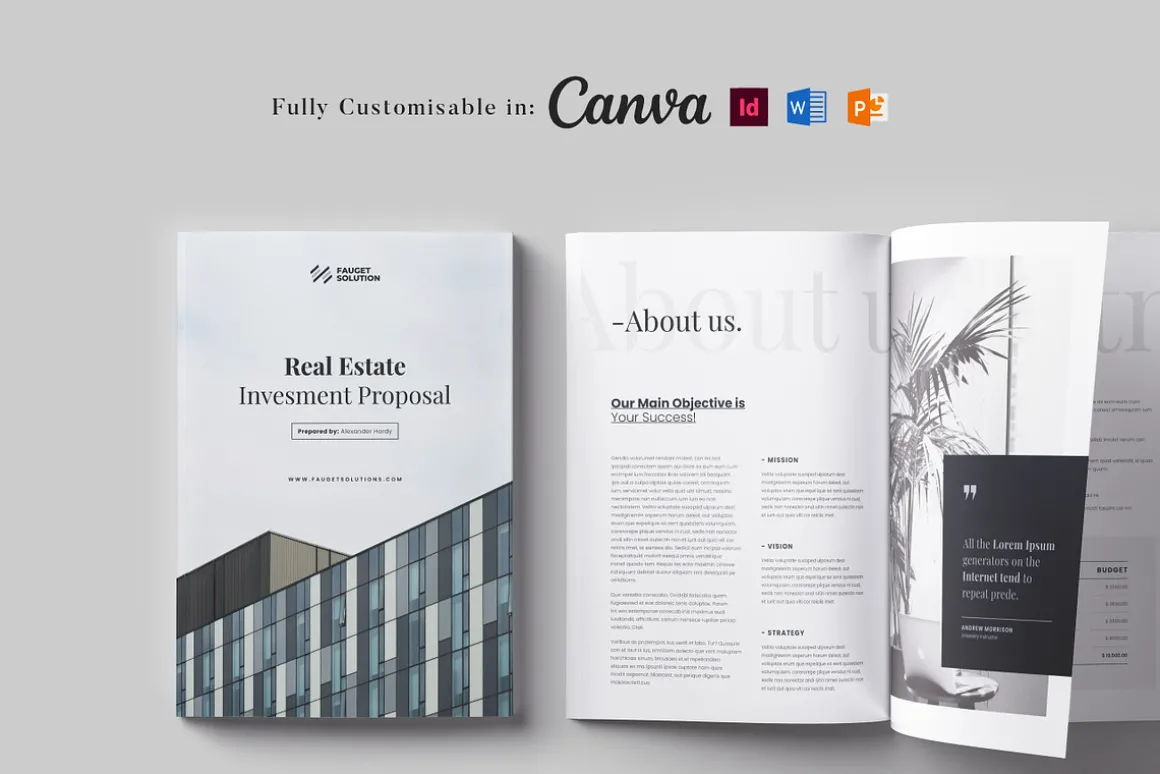 Business Investment Proposal, Canva