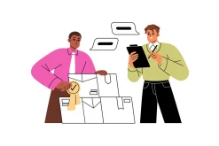 Business people working concept set