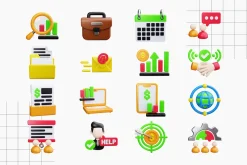 Business Service 3D Icons