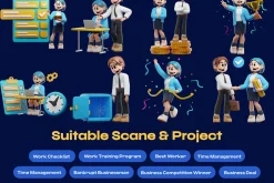 Business & Startup 3D Character Illu