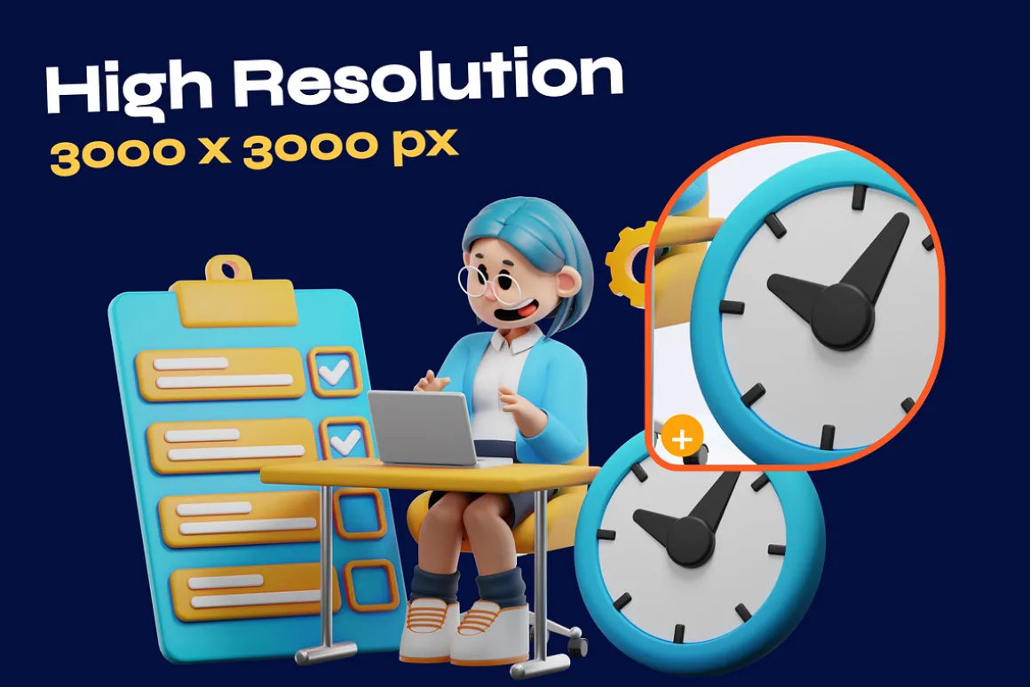 Business & Startup 3D Character Illu
