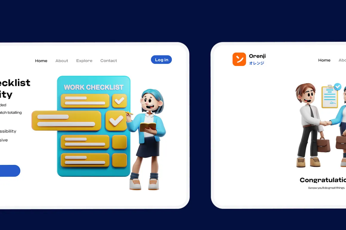 Business & Startup 3D Character Illu