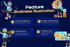 Business & Startup 3D Character Illu