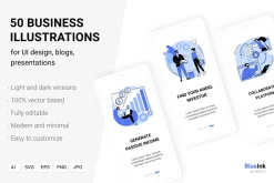 50 Business UI illustrations vol.2