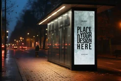 Bus Stop Poster Mockup