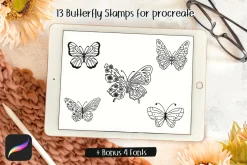 Butterfly Procreate Stamp Brushes