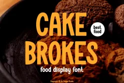 Cake Brokes - Food Font