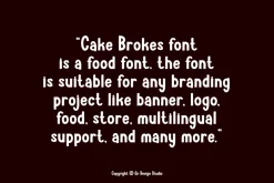Cake Brokes - Food Font