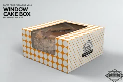 Cake Window Box Packaging Mockup