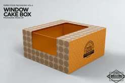 Cake Window Box Packaging Mockup