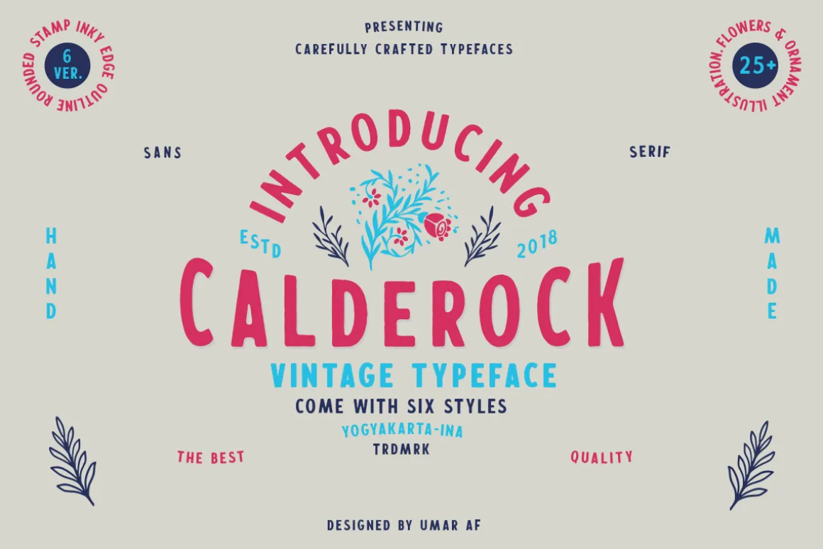 Calderock Typeface + Extras