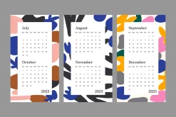 2023 Calendar Abstract Design
