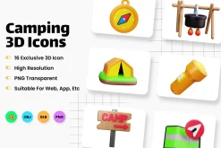 Camping 3D Icons