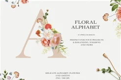 Candy Rustic Floral Clipart Set