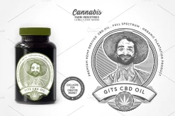 Cannabis Farm Label & logo Badge