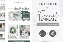 Canva & Mailchimp Template | Rustic