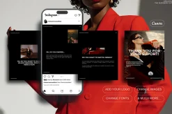CANVA Bold Red Insta Posts & Stories