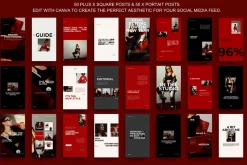 CANVA Bold Red Insta Posts & Stories