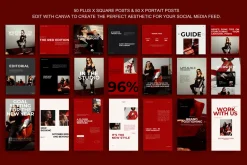 CANVA Bold Red Insta Posts & Stories