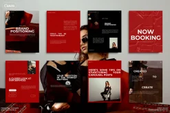 CANVA Bold Red Insta Posts & Stories