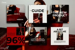 CANVA Bold Red Insta Posts & Stories