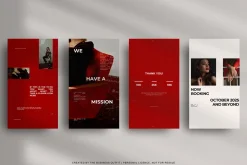CANVA Bold Red Insta Posts & Stories