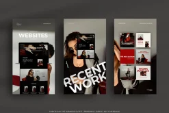 CANVA Bold Red Insta Posts & Stories