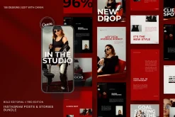 CANVA Bold Red Insta Posts & Stories