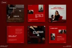 CANVA Bold Red Insta Posts & Stories